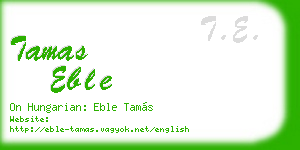 tamas eble business card